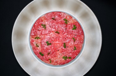 Wagyu Beef - Wagyu beef - sesame - baby basil
Restaurant: Shiki Vienna
