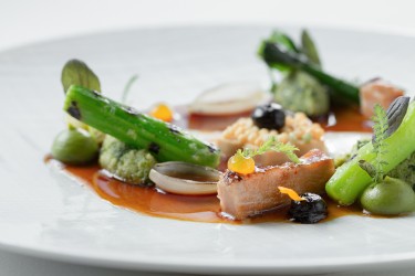 Kaylan - Kaylan, gerösteter Tofu, Schweinekinn und schwarzer Knoblauch