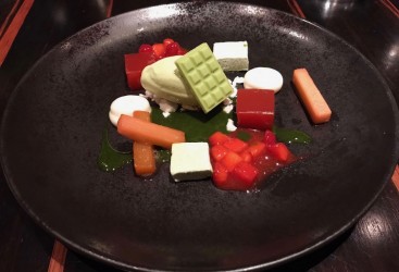 Shisokresse-Eis - Rharbarber, Erdbeere, Macha, Mak Kenn Pfeffer, Shisokresse-Eis