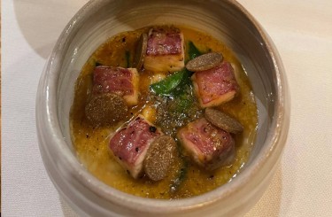 Chawanmushi / geräucherter Aal - Chawanmushi / geräucherter Aal / Perigord Trüffel