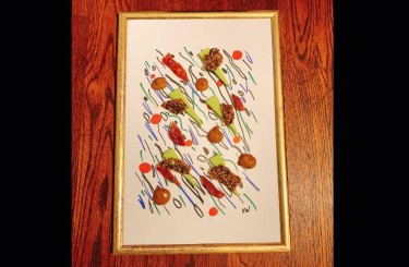 Wasabikäse, Umeboshi - Wasabikäse, Umeboshi, Mandelnougat, Sesam-Nori Chips