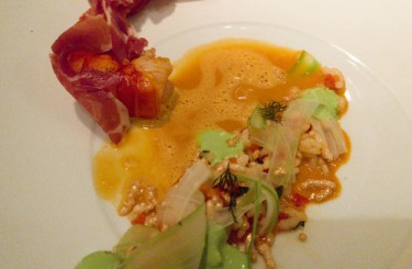 Carabineiro - Carabineiro, Sauce Basquaise, Bayonne-Schinken, Arroz Bomba, Pomelo/Sumach/Chipotle