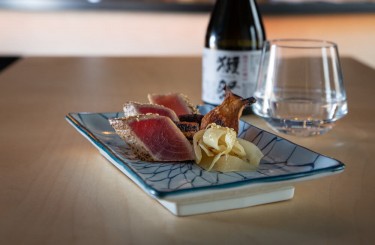 Yellowfin Tuna and Pork Belly - Yellowfin tuna and pork belly on sake-apple cabbage with herb mushroom
Restaurant: Nanami