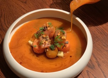 Karotte, Kürbis, Lachs, Hanf - Karotte, Kürbis, Lachs, Hanf (Koch / Restaurant: Kevin Wüthrich, Restaurant Dampfschiff Thun)