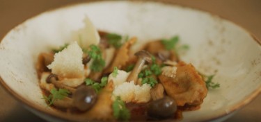 Marmot Ravioli  - Marmot ravioli with celery puree and fried beech mushrooms
Chef: Lukas Pregenzer
Restaurant: Hotel Tirol