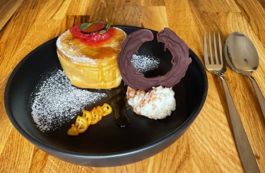 Japanese Pancakes - Japanese pancakes, amazake rice pudding, ginger honey
Restaurant: OPUS V