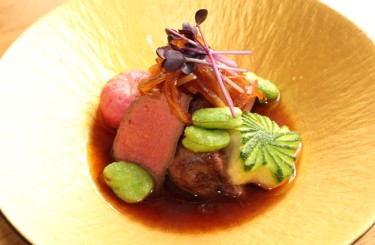 Beef Tongue Grilled on Charcoal - Beef tongue grilled on charcoal, Nanban vinegar, charcoal oil