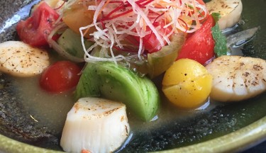 Scallops and tomatoes@IZAKAYA - Scallops and tomatoes